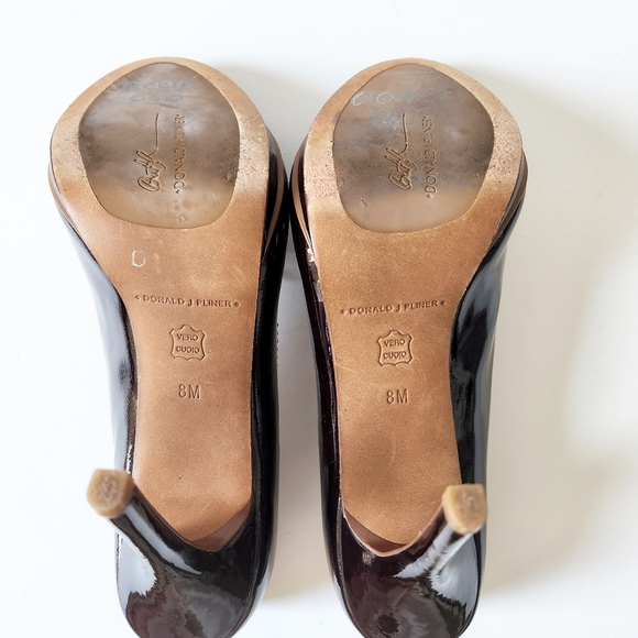 Donald J. Pliner Patent Peep Toe Tassel Heels - Picture 5 of 6
